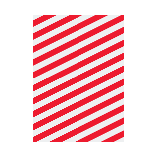 Liverpool Red and Yellow  Angled Stripes by Culture-Factory