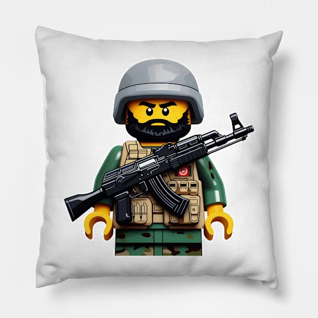 Tactical LEGO Pillow by Rawlifegraphic