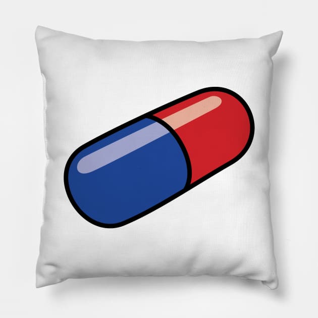 The Red & Blue Pill Pillow by The Red & Blue Pill