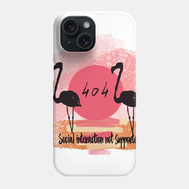 Flamingo lovers quarantine birthday gift Phone Case by Orangerinka