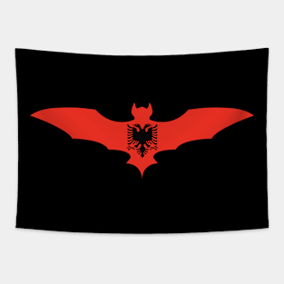 Albanian Bat Flag Tapestry