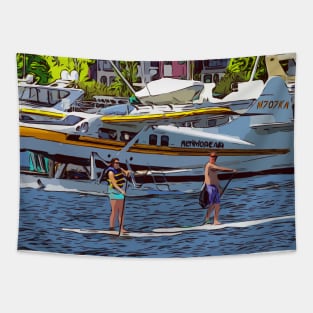 Seattle float plane on lake union Tapestry