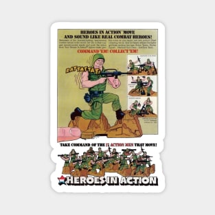 Retro Heroes In Action ARMY Magnet