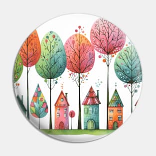 Happy Homes and Whimsical Trees Pin