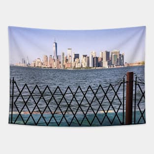 Manhattan View from the Staten Island Ferry, New York City Tapestry