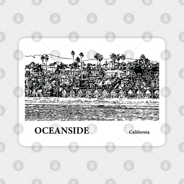 Oceanside - California Magnet by Lakeric