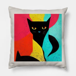 Abstract Cat Pillow