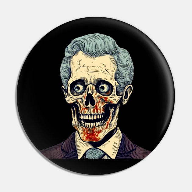 Undead Chuck design 2 Pin by JDTee