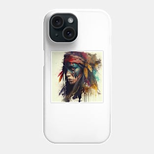 Powerful American Native Warrior Woman #3 Phone Case