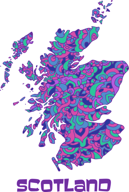 Scotland Map Kids T-Shirt by TimeTravellers