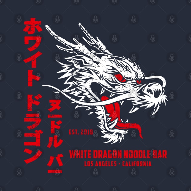 White Dragon Noodle Bar (aged look) by MoviTees.com