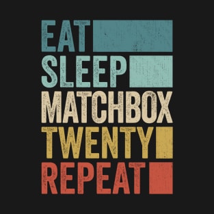 Funny Eat Sleep Matchbox Name Repeat Retro Vintage T-Shirt