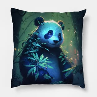 Panda Animal Portrait Painting Wildlife Outdoors Adventure Pillow