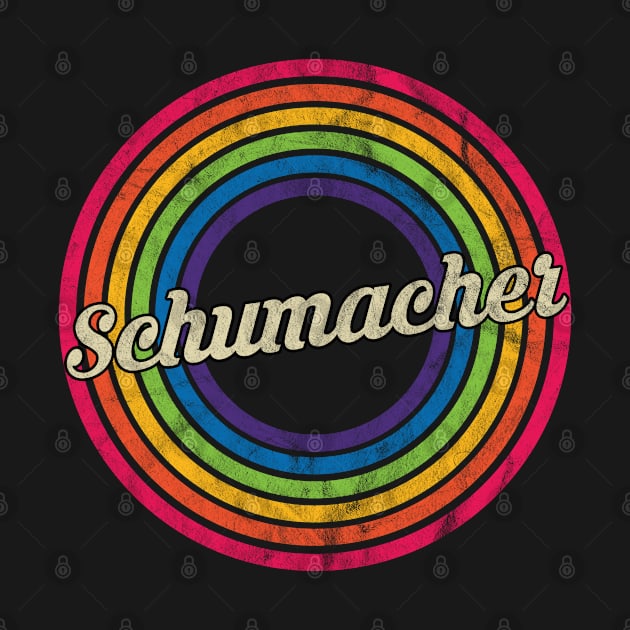 Schumacher - Retro Rainbow Faded-Style by MaydenArt