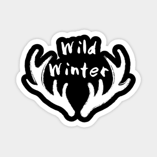 Wild Winter, Antlers, Winter Hoodie, Hunting Hoodie, Deer Antlers, Mountain Climbing Magnet