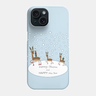 Christmas reindeers and gifts Phone Case