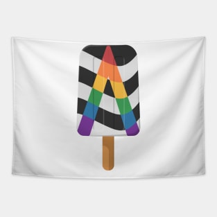 Cute LGBT Ally Pride Flag Popsicle Tapestry