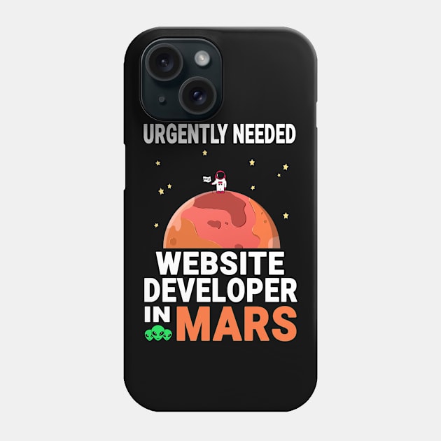 Web Developer Mars Lover Red Planet Design Quote Phone Case by jeric020290