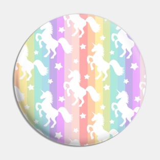 Unicorn pattern rainbow magical Pin