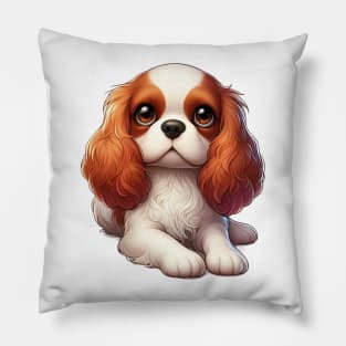 Cute Cavalier King Charles spaniel Pillow