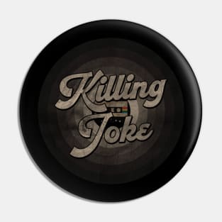 Killing First Name Retro Tape Pattern Vintage Styles Pin