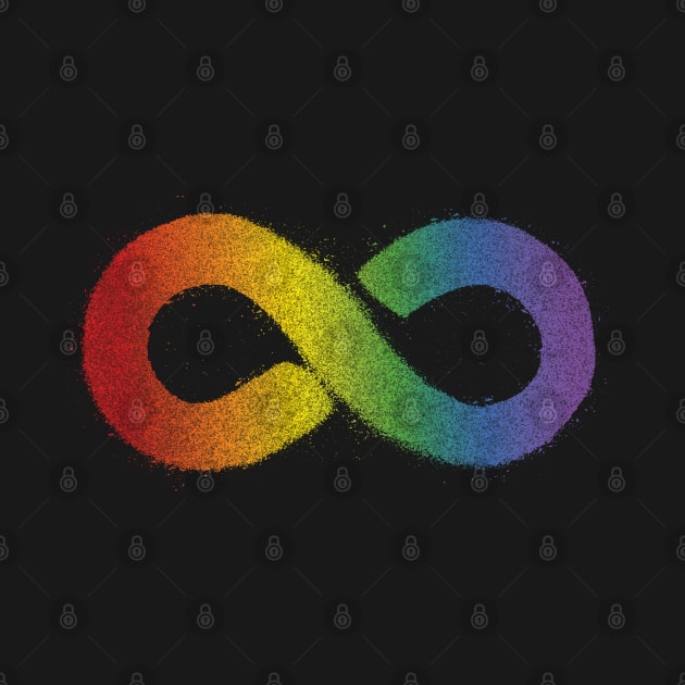 Rainbow Infinity Symbol | Autism Pride Sticker | Neurodiversity by BlueWaveTshirts