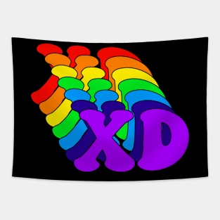 Rainbow Retro XD Tapestry