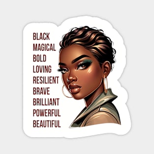 Beautiful Black Woman Magnet
