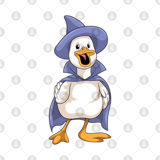 Duck as Witch with Hat by Markus Schnabel