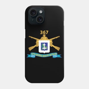 367th Armored Infantry Battalion w Br - DUI - Ribbon X 300 Phone Case