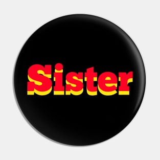 Retro vintage sister Pin