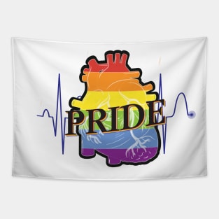 pride heart Tapestry