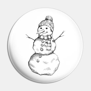 Snowman Pin