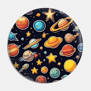 Celestial Body Cosmic Cartoon Space Pin
