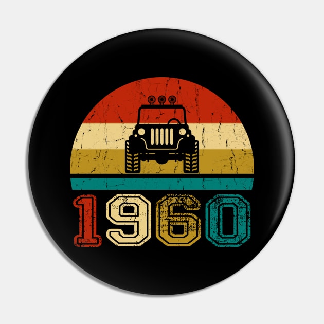 Vintage Jeep 1960 Birthday Jeep Gift Pin by Superdadlove