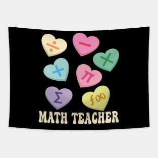 Funny Teacher Valentines, Math Hearts Candy Happy Valentines Day Tapestry