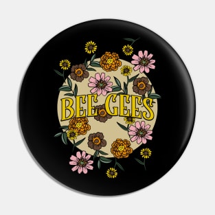 Bee Gees Name Personalized Flower Retro Floral 80s 90s Name Style Pin