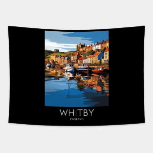 A Pop Art Travel Print of Whitby - England Tapestry