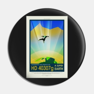 Super Earth, Travel Poster Pin