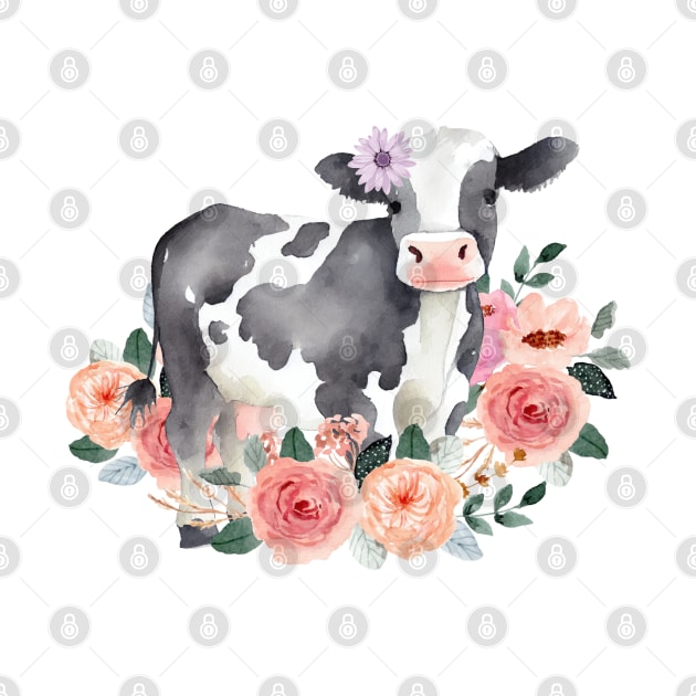 Floral Dairy Cow by TrapperWeasel