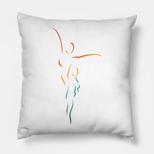 Ballerina abstract art print Pillow