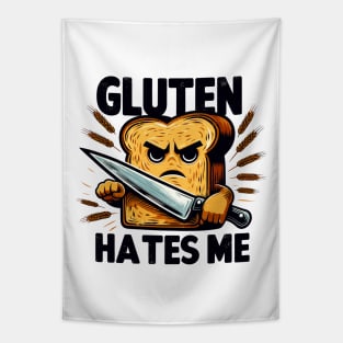 Angry Gluten Hates Me Tapestry