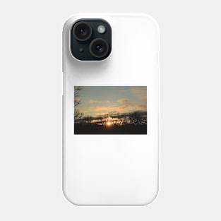 Kansas Golden Sky with tree silhouette's Phone Case