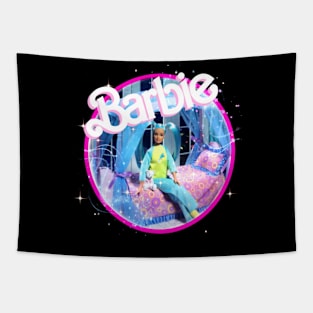 Y2k aesthetics blue hair glow bedroom Tapestry