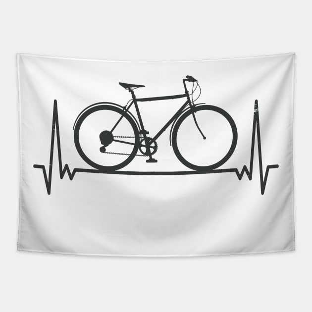 Heartbeat Bike Life Tapestry by Promen Shirts