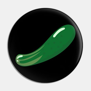 Cucumber cartoon style Pin