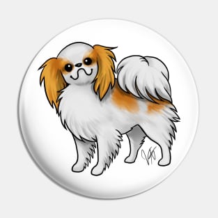 Dog - Japanese Chin - Brown and White Pin