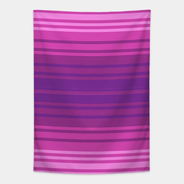 Gradient Pink and Purple Stripes Tapestry by saradaboru