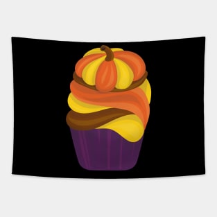 Cupcake with Pumpkin Topping Tapestry