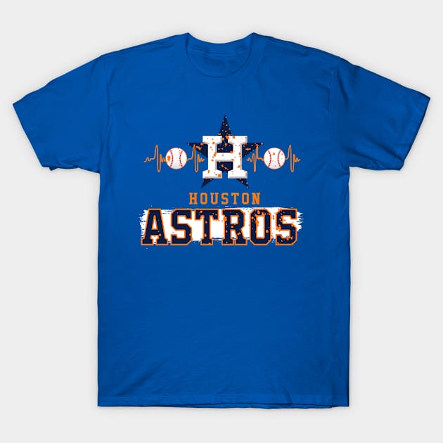 She Got Designs Astros Heart Beats T-Shirt